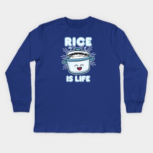 Rice Is Life Kids Long Sleeve T-Shirt